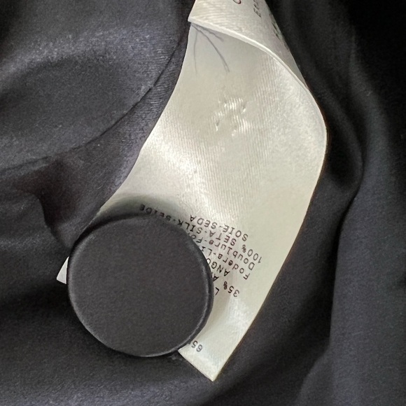 Giorgio Armani black wool angora blazer jacket size 46 US 10 - Picture 6 of 6